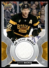 2017-18 Upper Deck UD Game Jerseys David Backes #GJ-BA Boston Bruins